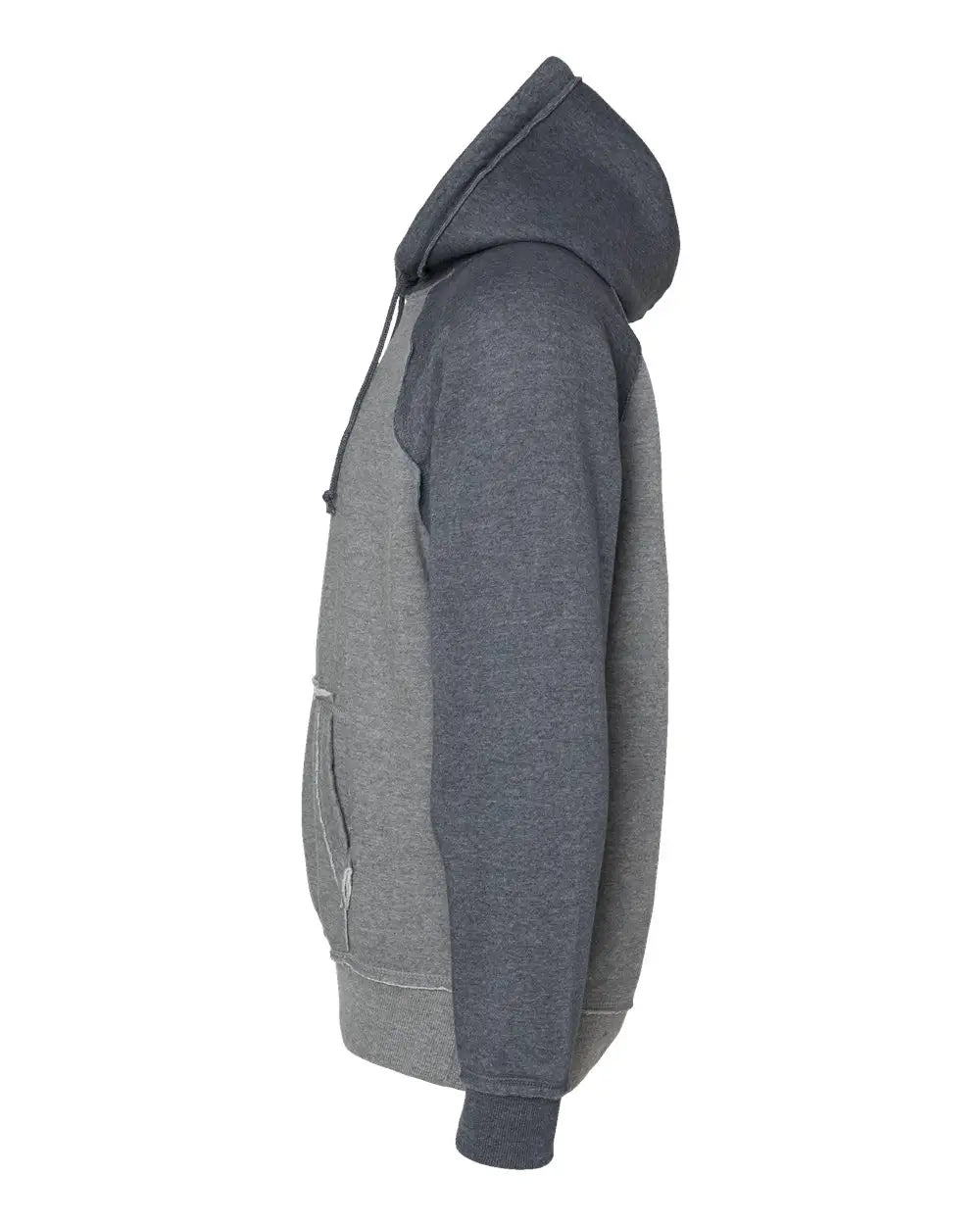 J. America 8885 Vintage Heather Hooded Sweatshirt - Smoke Navy