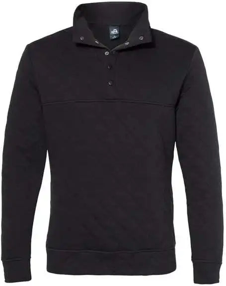 J. America 8890 Quilted Snap Pullover Black