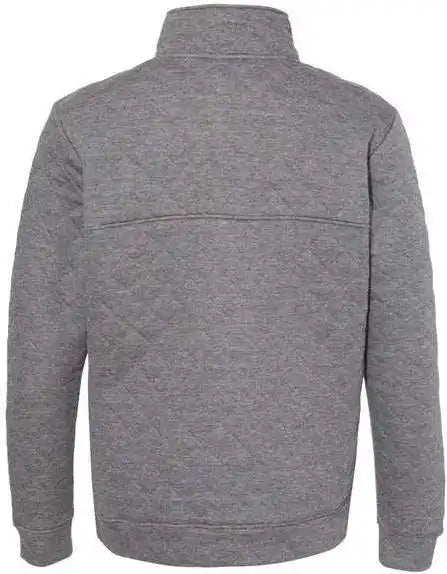 J. America 8890 Quilted Snap Pullover Charcoal Heather