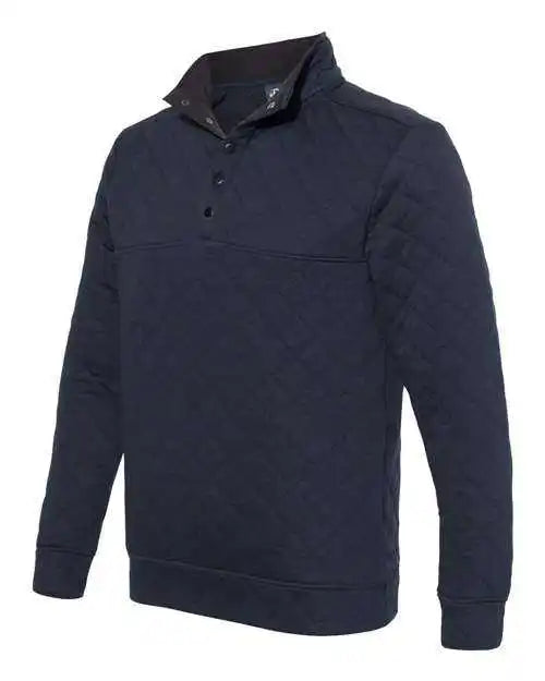 J. America 8890 Quilted Snap Pullover - Navy
