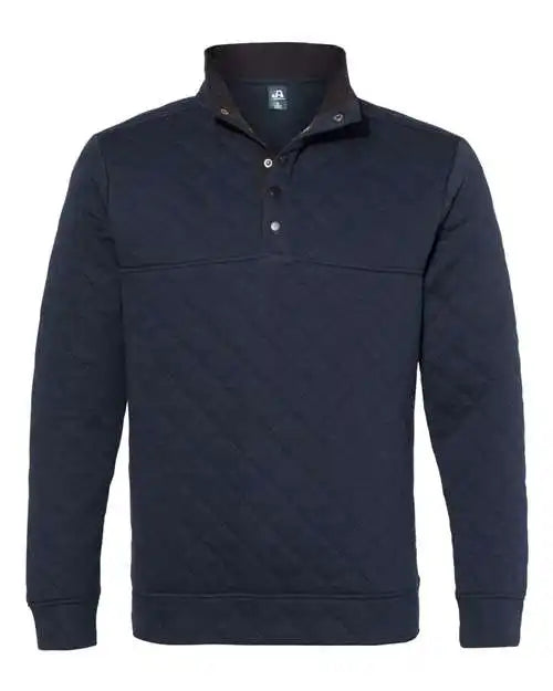 J. America 8890 Quilted Snap Pullover - Navy