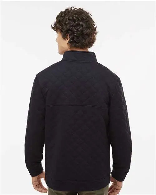 J. America 8890j Quilted Snap Pullover - 8890 - Black