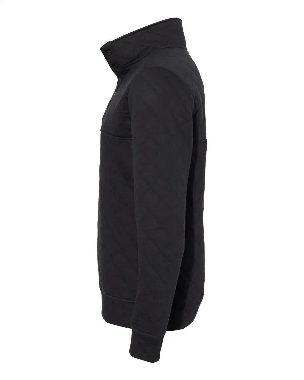 J. America 8890j Quilted Snap Pullover - 8890 - Black