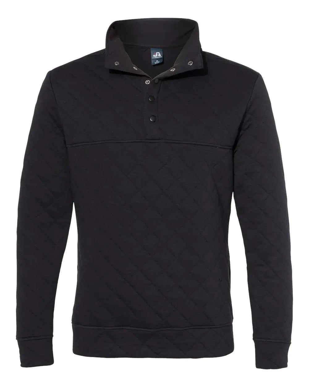 J. America 8890j Quilted Snap Pullover - 8890 - Black - s
