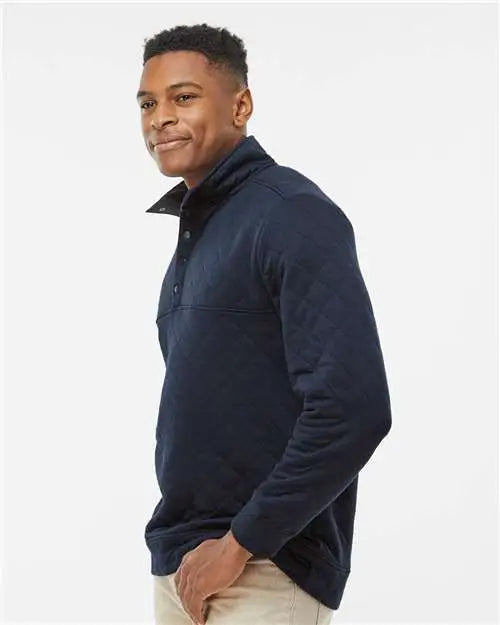J. America 8890j Quilted Snap Pullover - 8890 - Navy