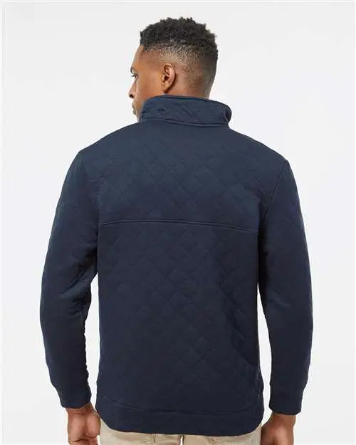 J. America 8890j Quilted Snap Pullover - 8890 - Navy