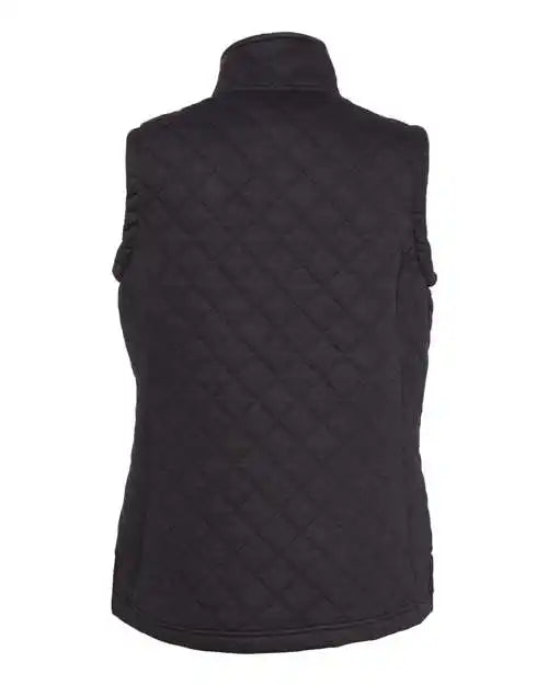 J. America 8892 Womens Quilted Full-zip Vest - Black