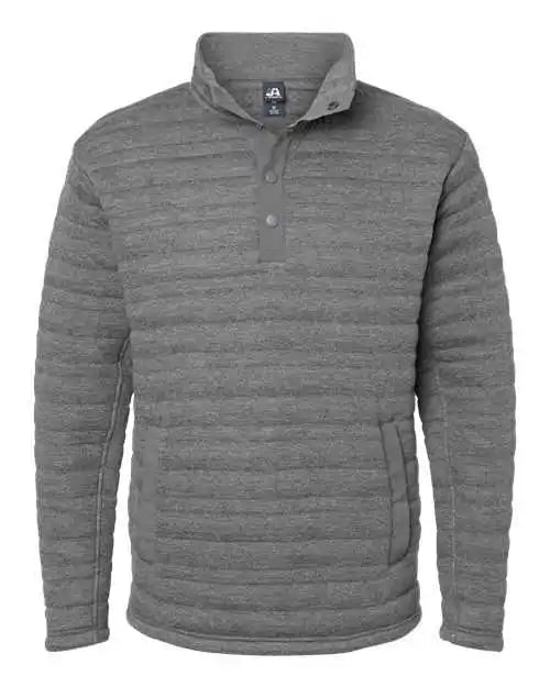 J. America 8895 Horizon Snap Pullover - Charcoal Heather