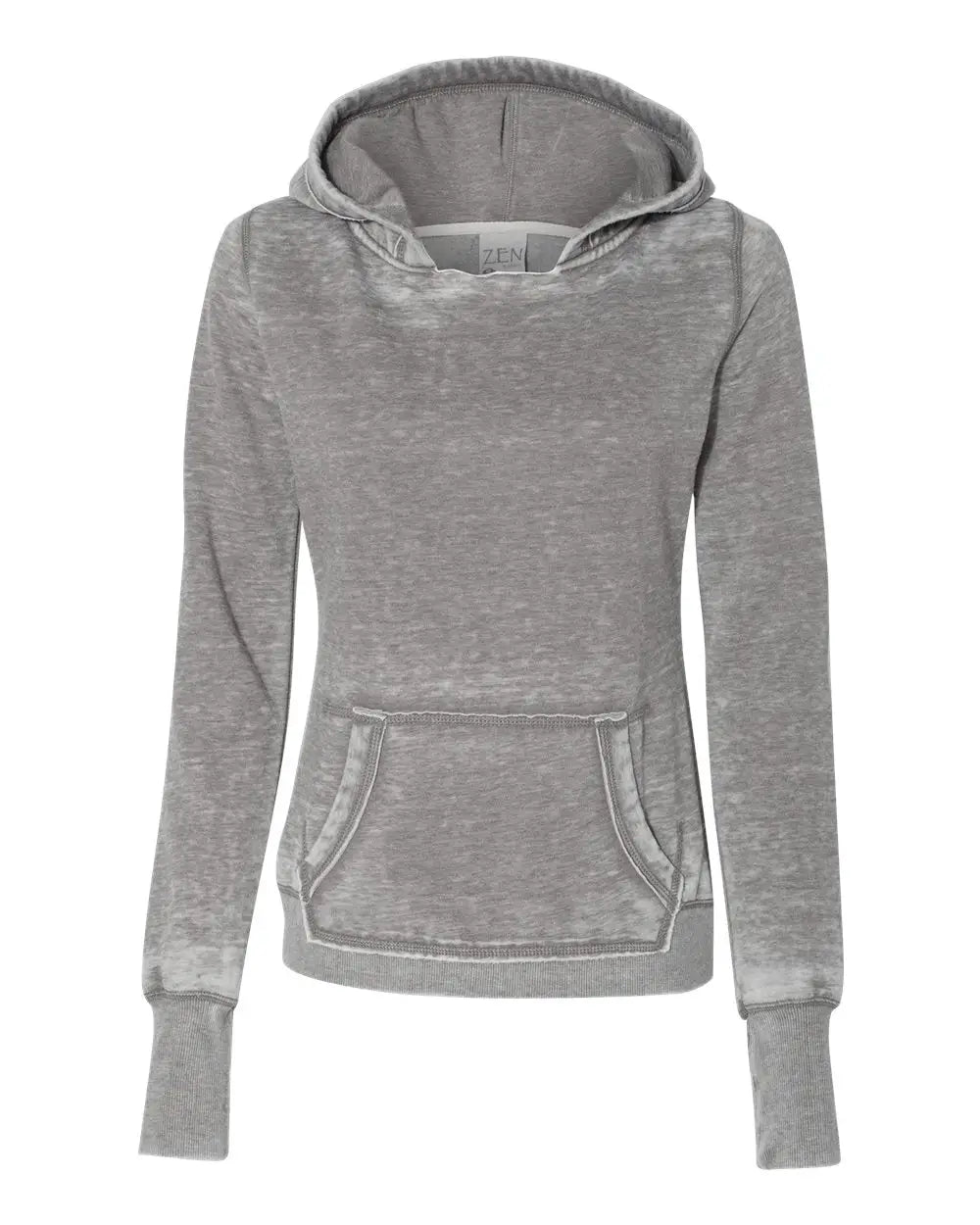 J. America 8912 Women’s Zen Fleece Hooded Sweatshirt - Cement - Gray / Xs