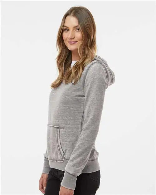 J. America 8912 Women’s Zen Fleece Hooded Sweatshirt - Cement