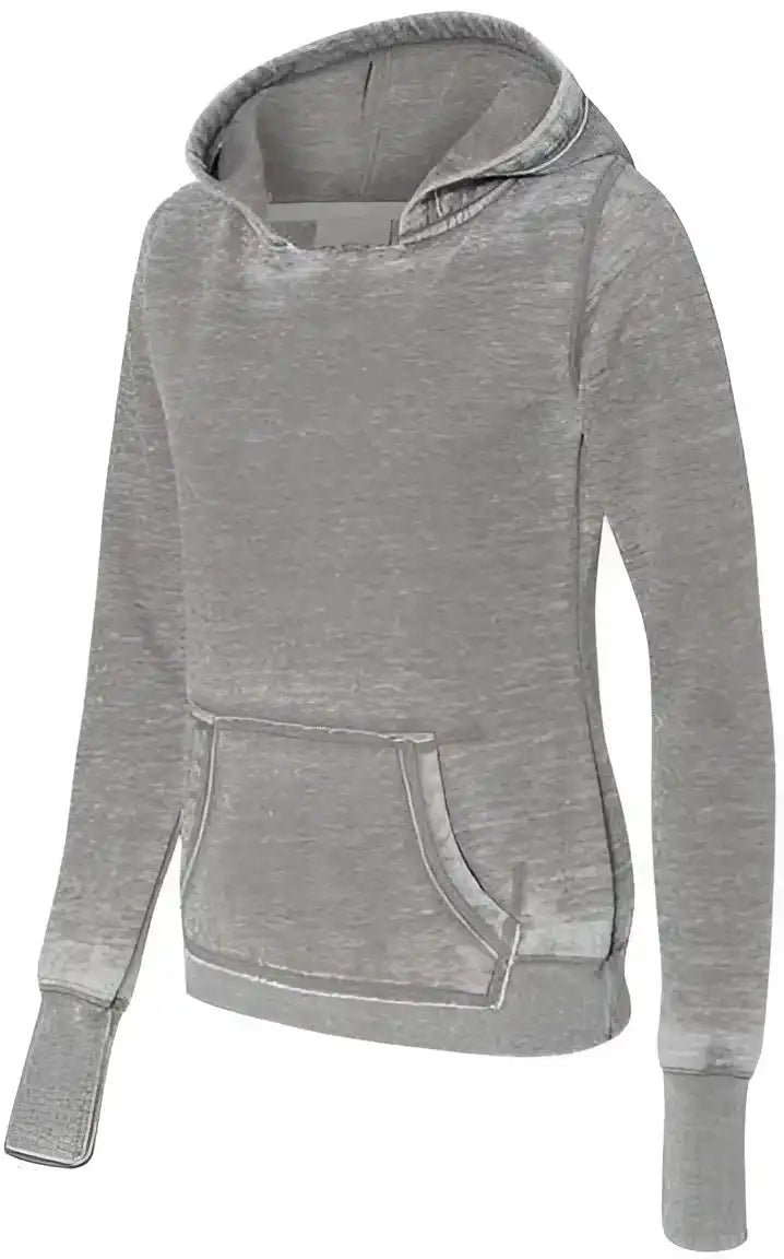 J. America 8912 Women’s Zen Fleece Hooded Sweatshirt - Cement