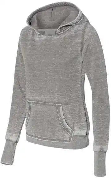 J. America 8912 Women’s Zen Fleece Hooded Sweatshirt Cement