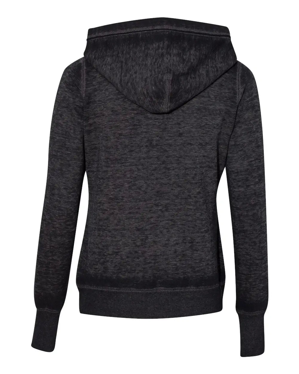 J. America 8912 Women’s Zen Fleece Hooded Sweatshirt - Twisted Black - Xs