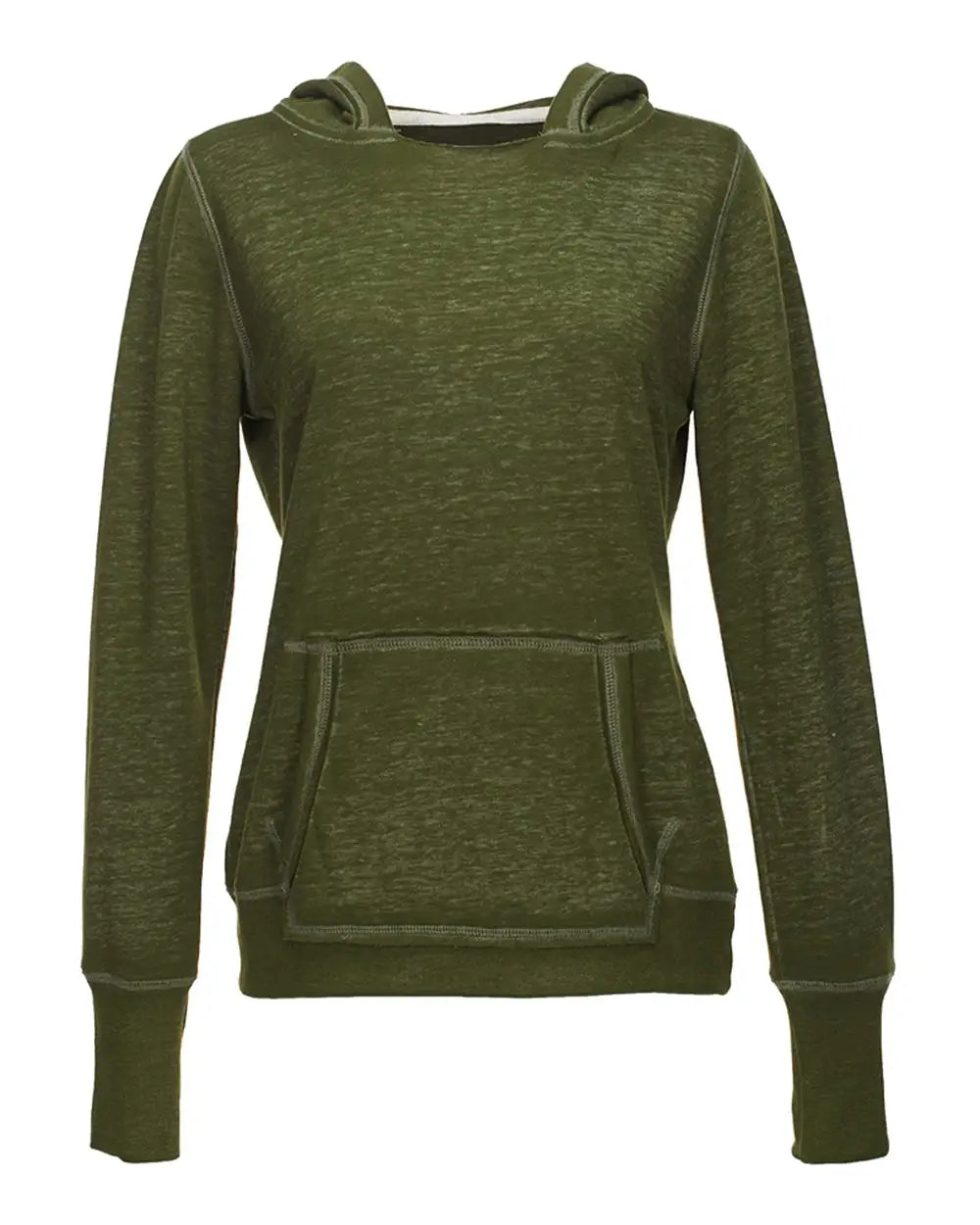 J. America 8912 Women’s Zen Fleece Hooded Sweatshirt - Twisted Olive - Xs