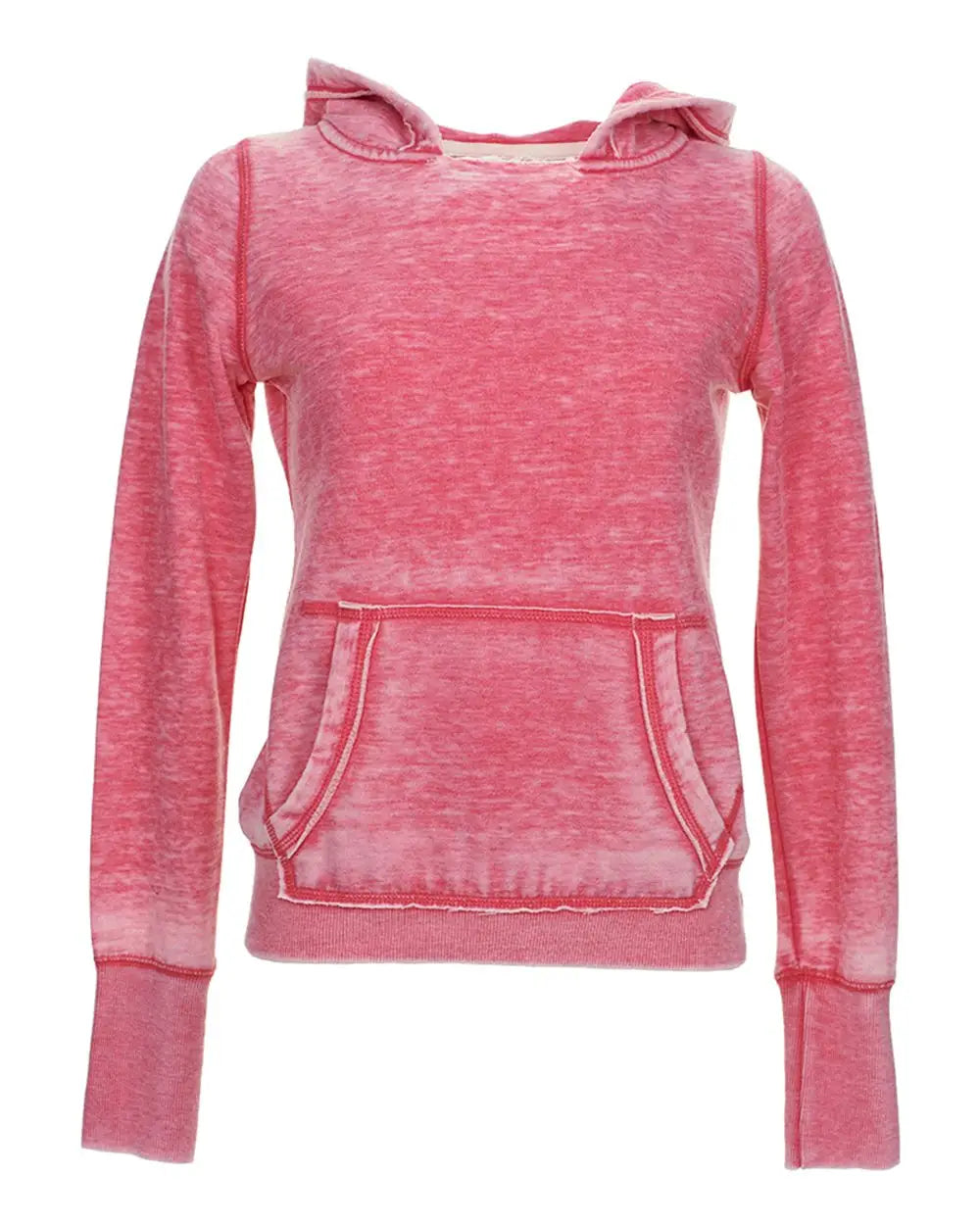 J. America 8912 Women’s Zen Fleece Hooded Sweatshirt - Wildberry - Purple / Xs