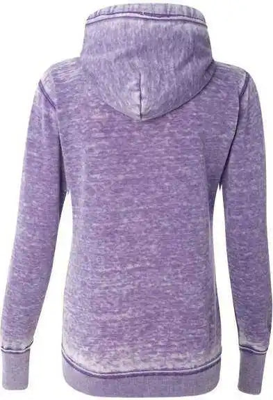 J. America 8913 Women’s Zen Fleece Full-zip Hooded Sweatshirt - Very Berry