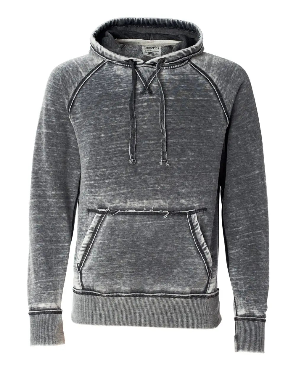 J. America 8915 Vintage Zen Fleece Hooded Sweatshirt - Dark Smoke - Gray / s