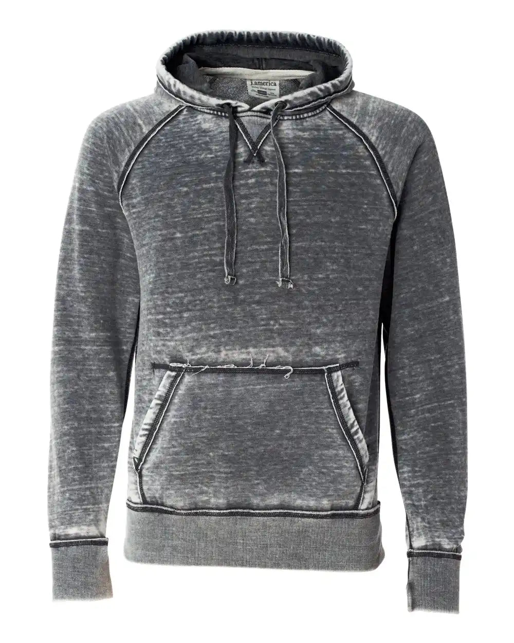 J. America 8915 Vintage Zen Fleece Hooded Sweatshirt - Dark Smoke - s