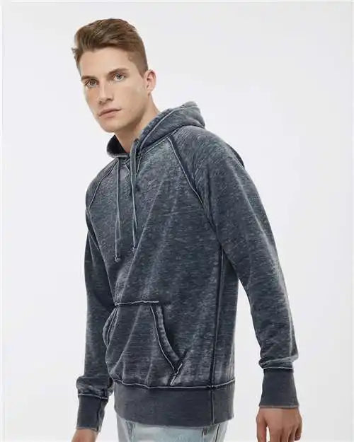 J. America 8915 Vintage Zen Fleece Hooded Sweatshirt - Navy