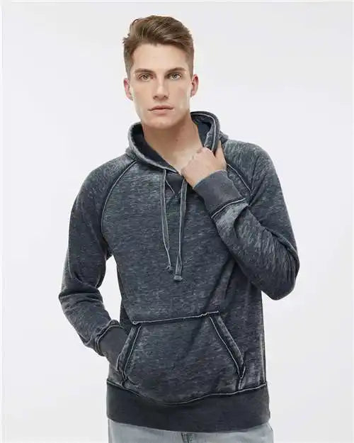 J. America 8915 Vintage Zen Fleece Hooded Sweatshirt - Navy