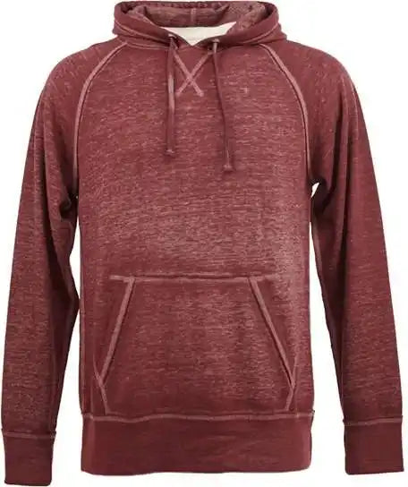 J. America 8915 Vintage Zen Fleece Hooded Sweatshirt - Twisted Bordeaux