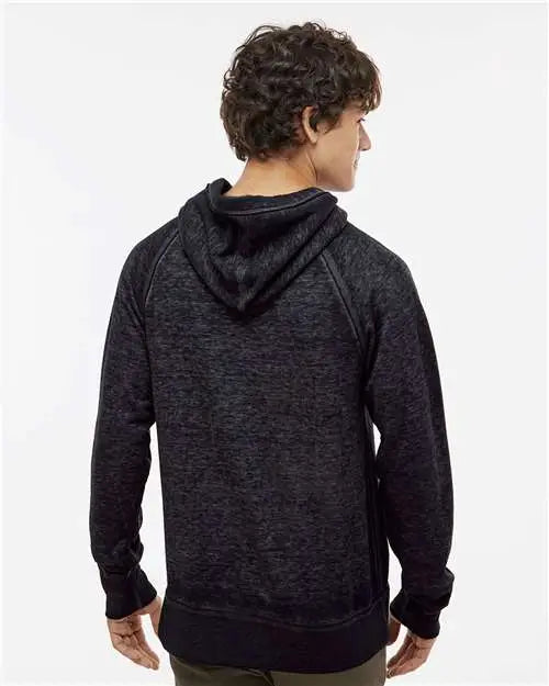 J. America 8915 Vintage Zen Fleece Hooded Sweatshirt - Twisted Black