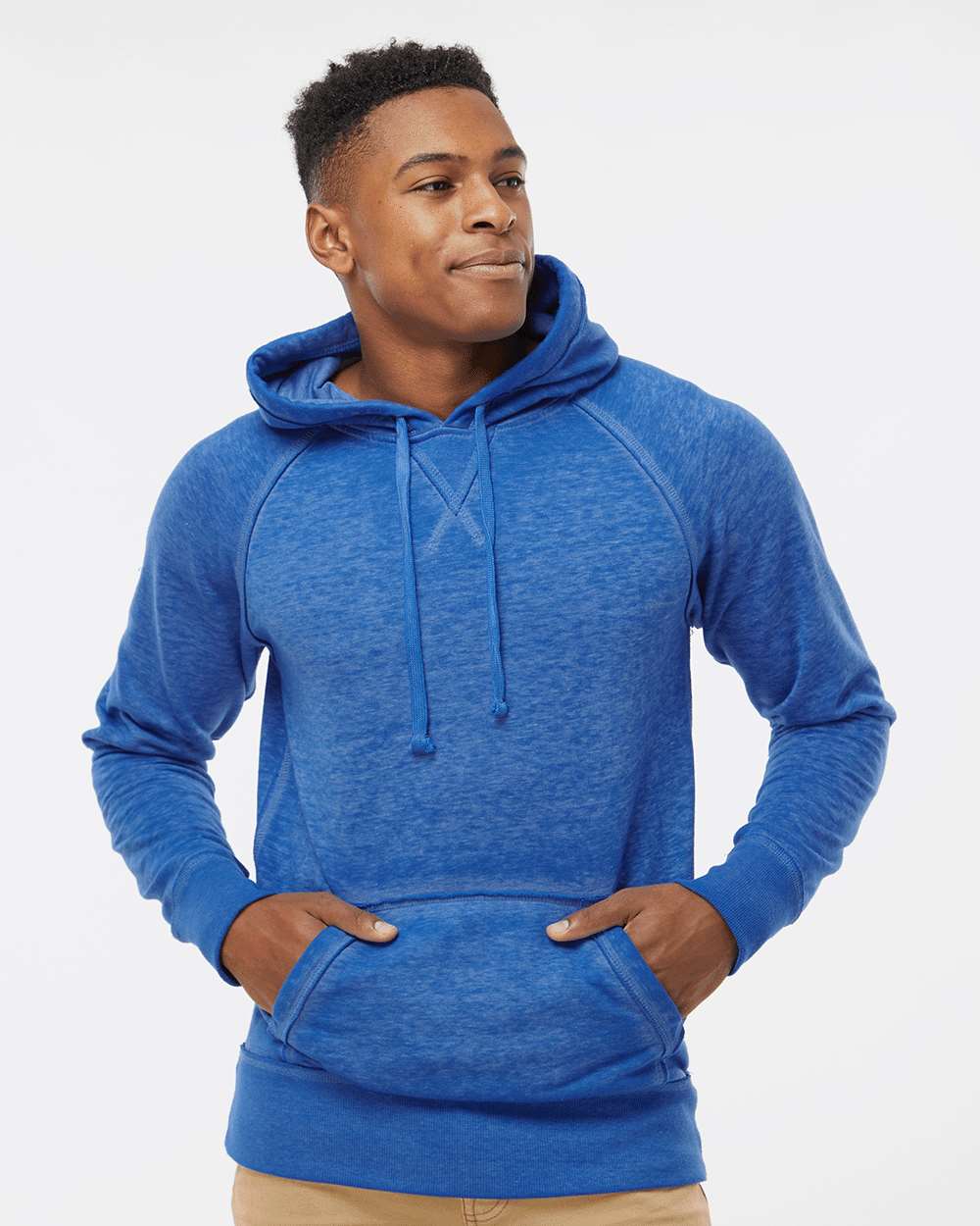J. America 8915 Vintage Zen Fleece Hooded Sweatshirt - Twisted Royal