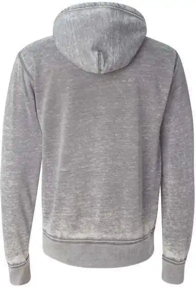 J. America 8916 Vintage Zen Fleece Full Zip Hooded Sweatshirt Cement