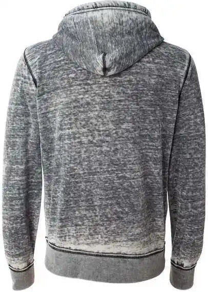 J. America 8916 Vintage Zen Fleece Full-zip Hooded Sweatshirt - Dark Smoke