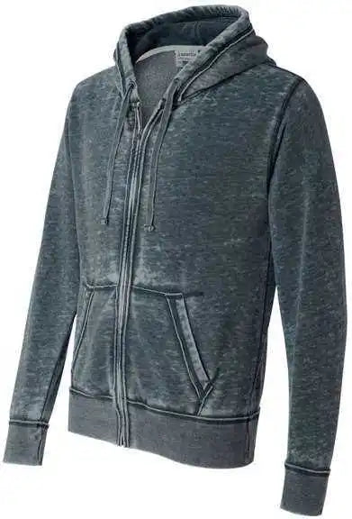 J. America 8916 Vintage Zen Fleece Full-zip Hooded Sweatshirt - Navy