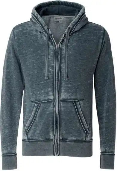 J. America 8916 Vintage Zen Fleece Full-zip Hooded Sweatshirt - Navy