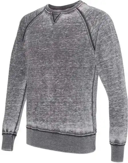 J. America 8920 Vintage Zen Fleece Crewneck Sweatshirt Dark Smoke