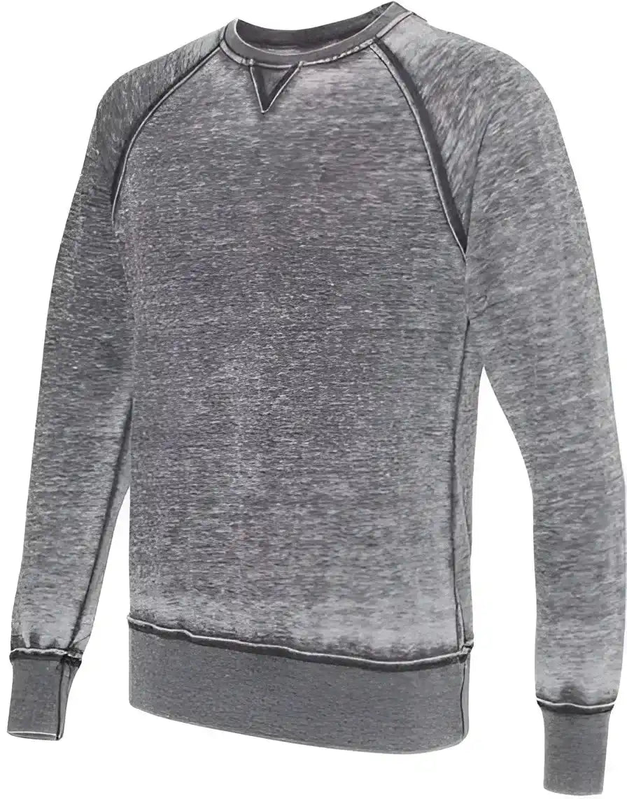 J. America 8920 Vintage Zen Fleece Crewneck Sweatshirt Dark Smoke