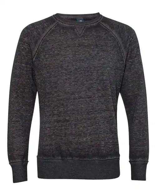 J. America 8920 Vintage Zen Fleece Crewneck Sweatshirt Twisted Black