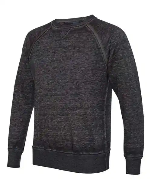 J. America 8920 Vintage Zen Fleece Crewneck Sweatshirt Twisted Black
