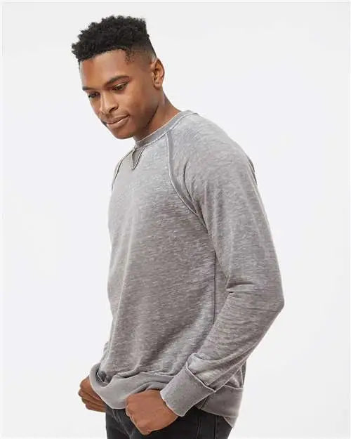 J. America 8920j Vintage Zen Fleece Crewneck Sweatshirt - 8920 - Cement