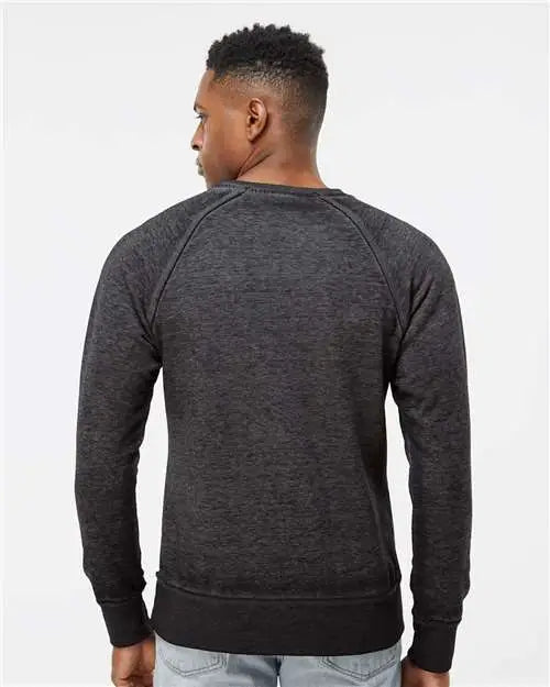 J. America 8920j Vintage Zen Fleece Crewneck Sweatshirt - 8920 - Twisted Black