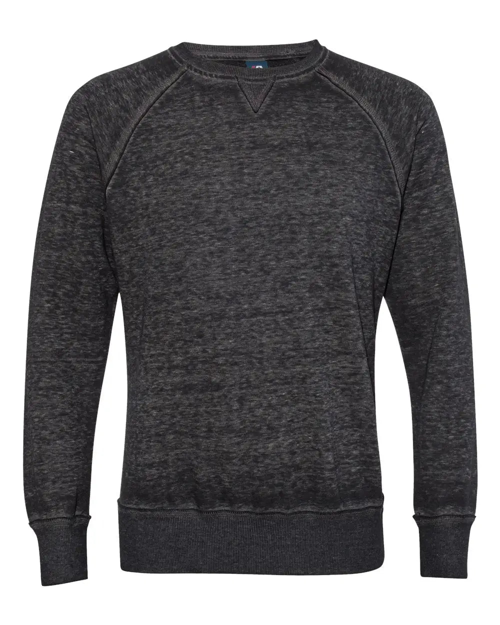 J. America 8920j Vintage Zen Fleece Crewneck Sweatshirt - 8920 - Twisted Black - Adult s