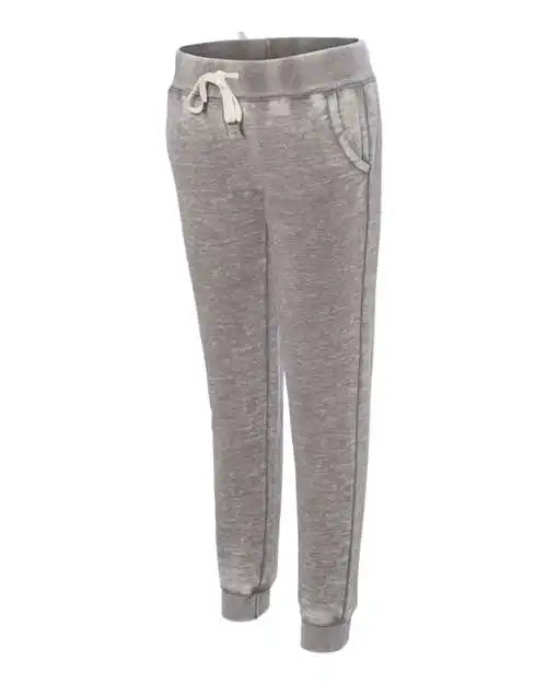 J. America 8944 Womens Vintage Zen Fleece Joggers - Cement