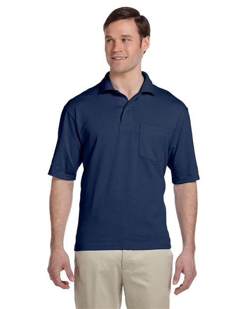 J. Navy Dri-Power® Polo with Pocket - 436MP
