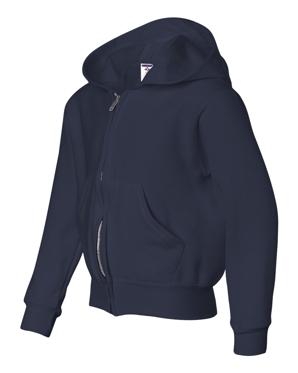 J. Navy NuBlend® Youth Full-Zip Hooded Sweatshirt - 993BR