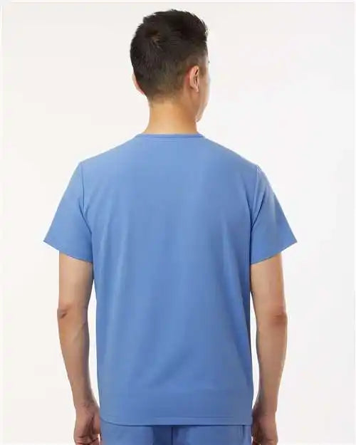 Jaanuu M10001 Holmes Everyday 1-pocket Scrub V-neck Top - Ceil Blue