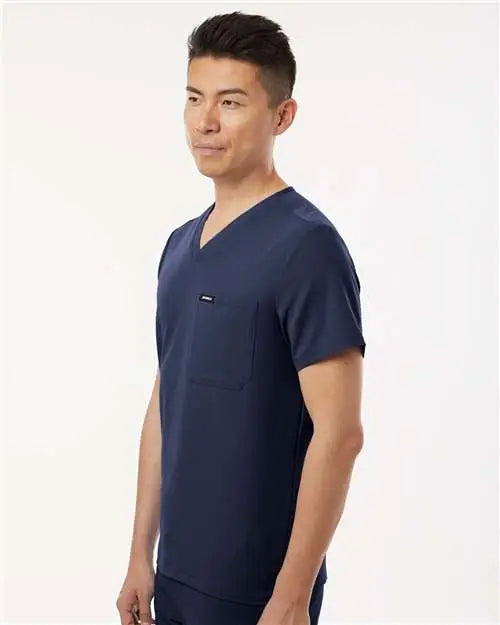 Jaanuu M10001 Holmes Everyday 1-pocket Scrub V-neck Top - Midnight Navy