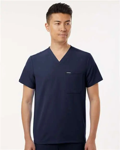 Jaanuu M10001 Holmes Everyday 1-pocket Scrub V-neck Top - Midnight Navy
