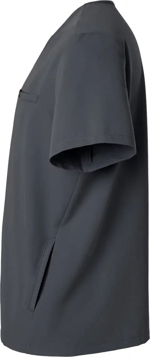 Jaanuu M10002 Platt 3-pocket Scrub V-neck Top - Carbon Grey