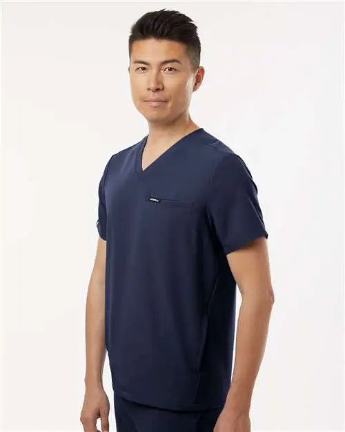 Jaanuu M10002 Platt 3-pocket Scrub V-neck Top - Midnight Navy