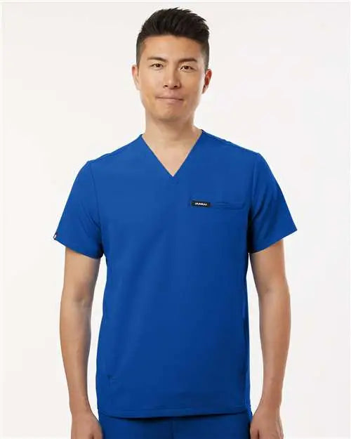 Jaanuu M10002 Platt 3-pocket Scrub V-neck Top - Royal Blue