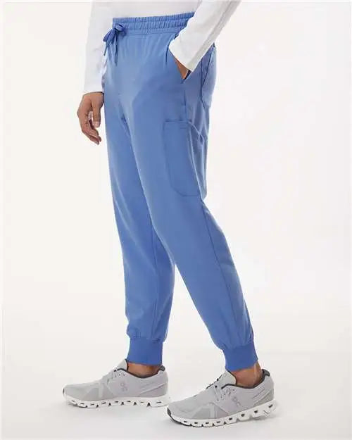 Jaanuu M20002 Osmo 8-pocket Scrub Joggers - Ceil Blue
