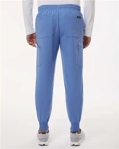 Jaanuu M20002 Osmo 8-pocket Scrub Joggers - Ceil Blue