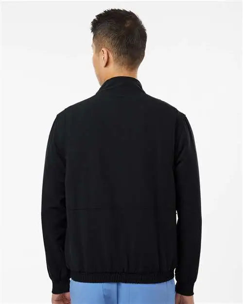 Jaanuu M60001 Wolfe Everyday Full-zip 6-pocket Scrub Jacket - Black